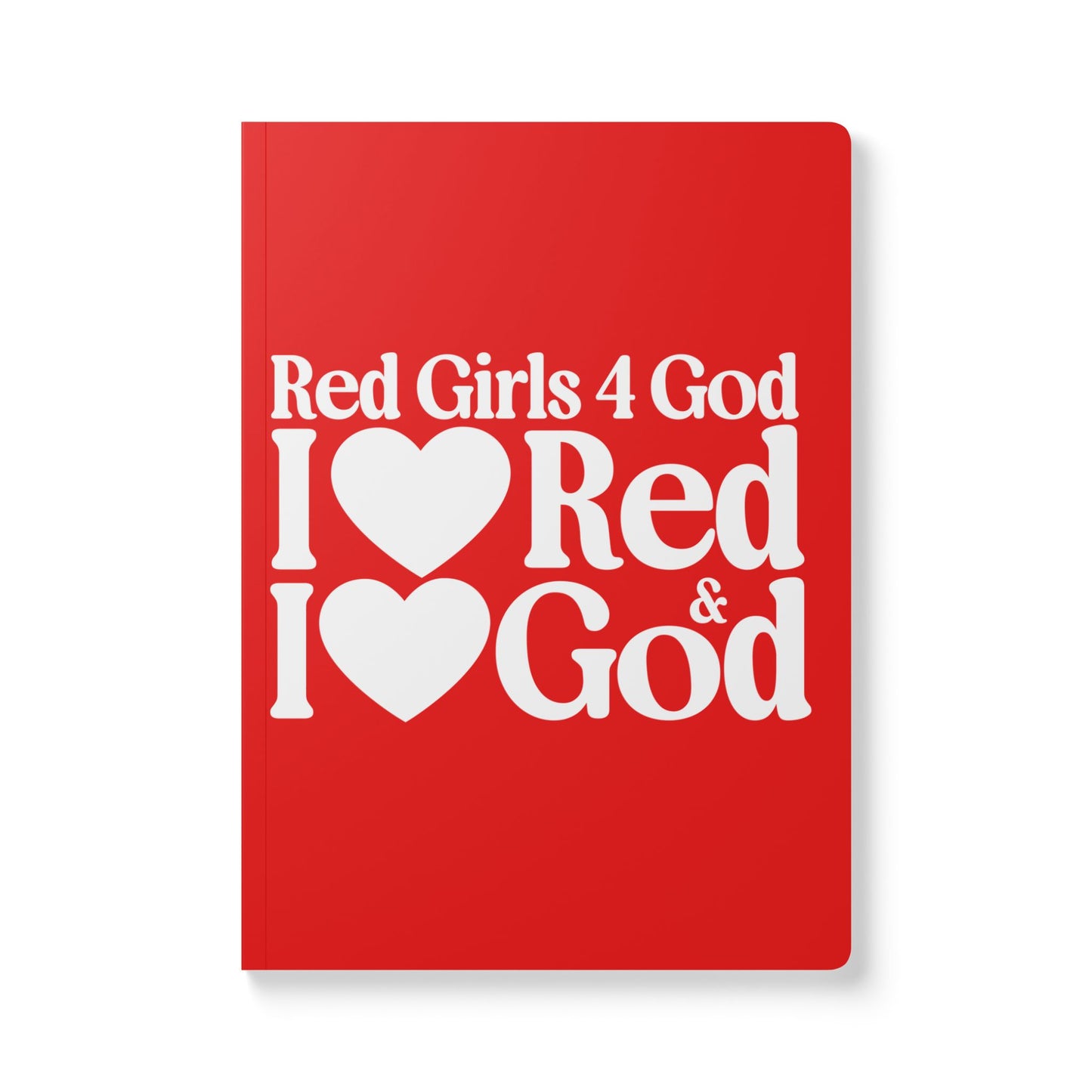Red Girls 4 God Softcover Journal – Double-Sided Inspirational Faith Journal | 100 or 200 Pages | Notebook for Girls & Women Who Love God