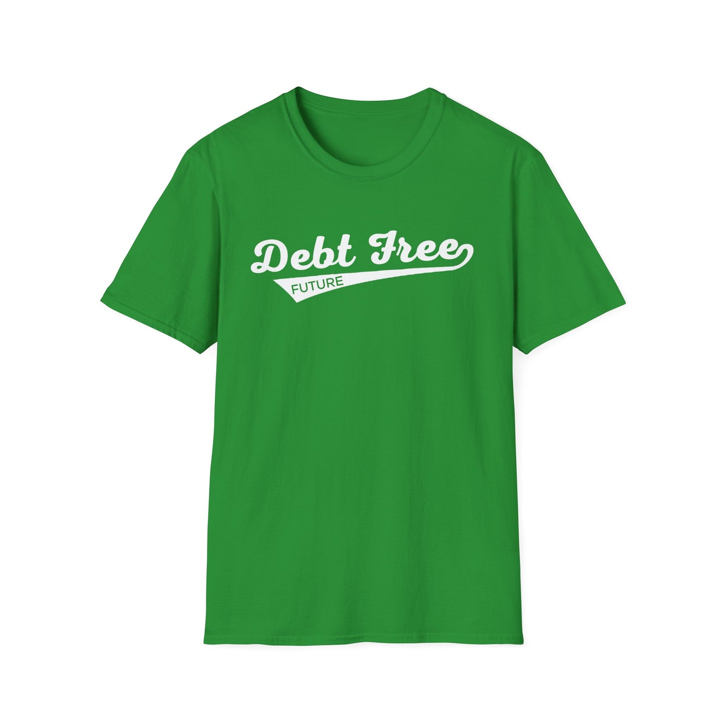 Debt Free Future Baseball Script Unisex T-Shirt - Motivational Money Mindset - Debt-Free Lifestyle Gift