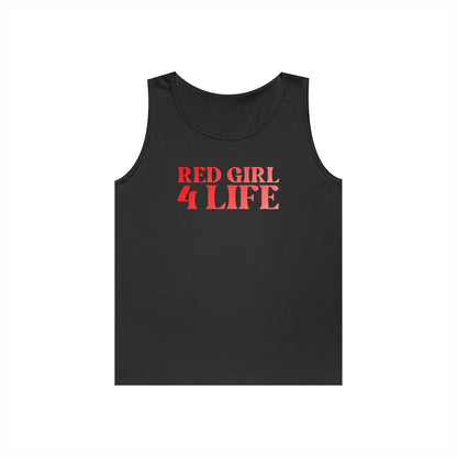 Red Girl 4 Life Ladies Sleeveless Black Tank Top | Double-Sided Graphic Tank | Inspirational Tank for Women (Unisex)