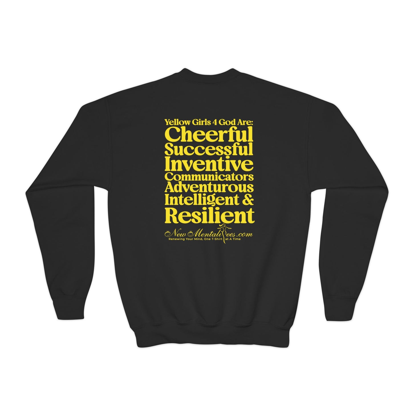 Yellow Girls 4 God Youth Sweatshirt | Black Contrast