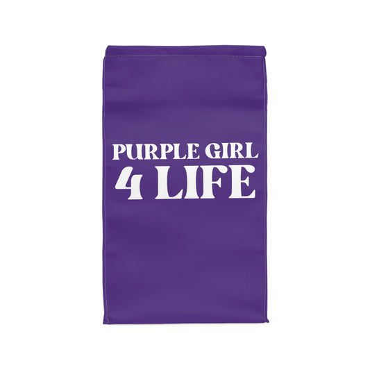 Purple Girl 4 Life Lunch Bag – Double-Sided Inspirational Purple Girl Lunch Tote | Insulated Lunch Bag | Girl Power Lunch Box