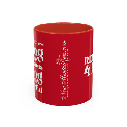 Red Girl 4 Life Red Mug - Positive Affirmation, Cute, Inspirational Double Sided, 11oz & 15oz Mug, Great Gift