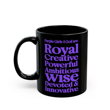 Purple Girls 4 God Mug - Black Contrast Collection