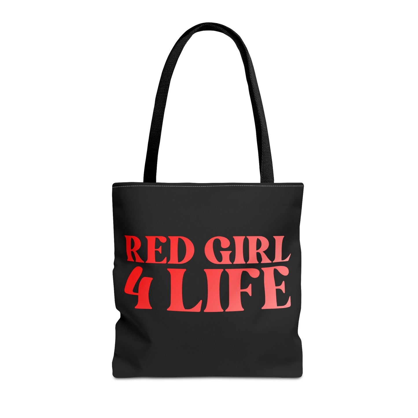 Red Girl 4 Life Tote Bag - Cute Black Bag for Women and Girls, Double Sided Inspirational Tote
