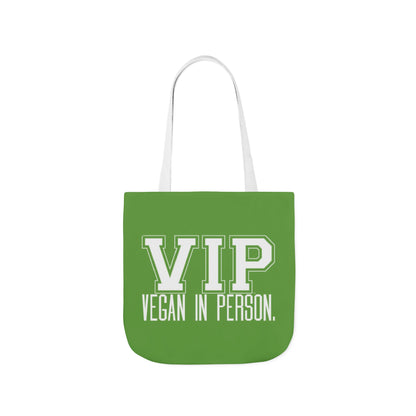 VIP Vegan Tote Bag - Vegan In Person Statement - Conversation Starter Carryall