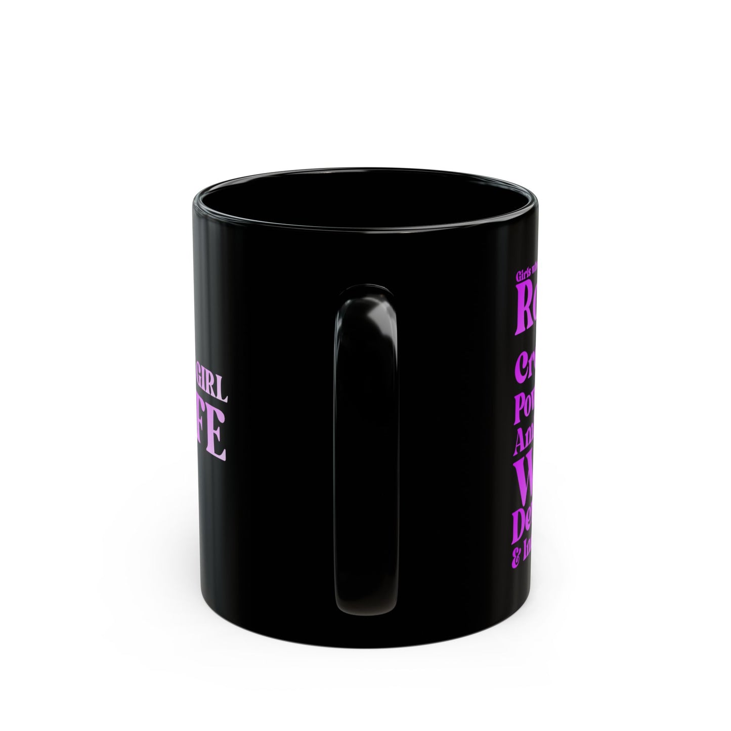 Purple Girl 4 Life Black Mug - Positive Affirmation, Cute, Inspirational Double Sided, 11oz Mug, Great Gift