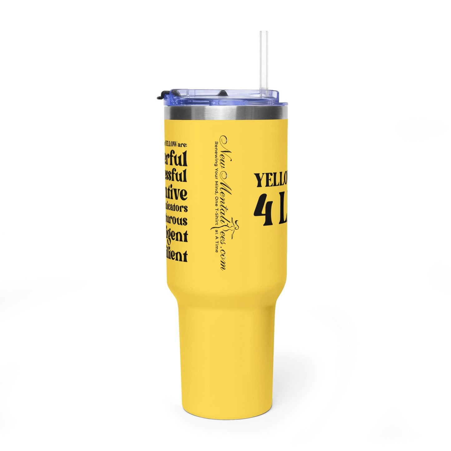 Yellow Girl 4 Life 40 oz Yellow Tumbler - Cute, Yellow, Positive, Affirmation, Inspirational, Insulated Tumbler