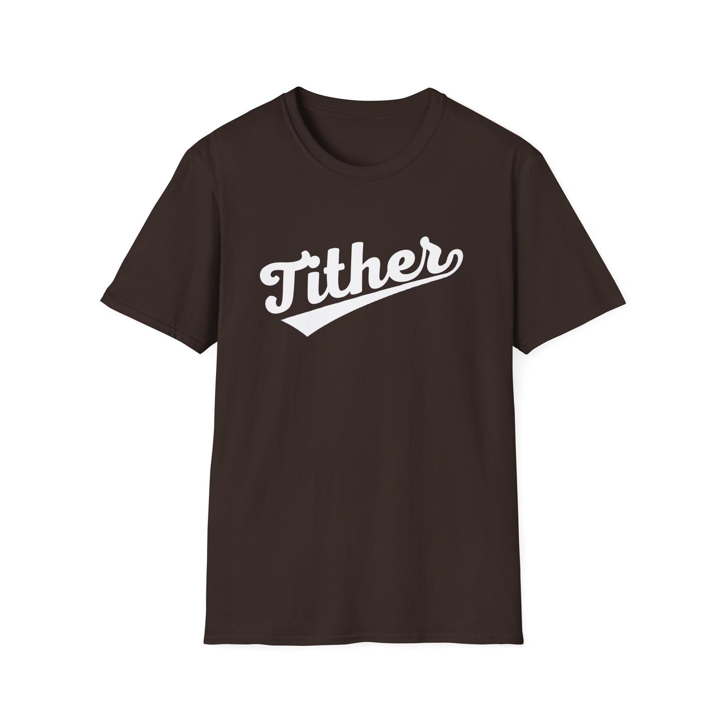 HomeRun Tither T-Shirt | Baseball Script Tee | Inspirational Giving Shirt | Positive Lifestyle Apparel | Motivational Graphic Tee