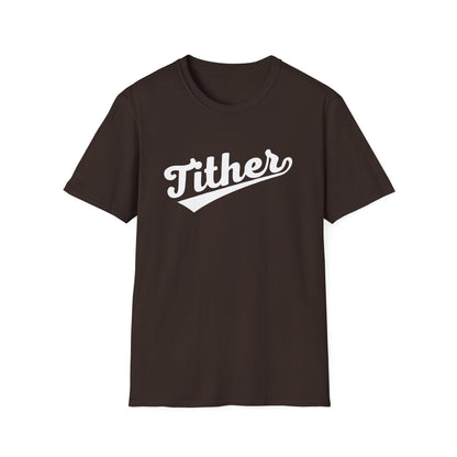 HomeRun Tither T-Shirt | Baseball Script Tee | Inspirational Giving Shirt | Positive Lifestyle Apparel | Motivational Graphic Tee