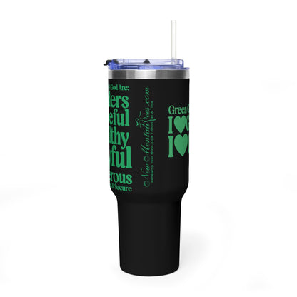 Green Girls 4 God Black Contrast Tumbler - Faith Filled Women Who Love Green