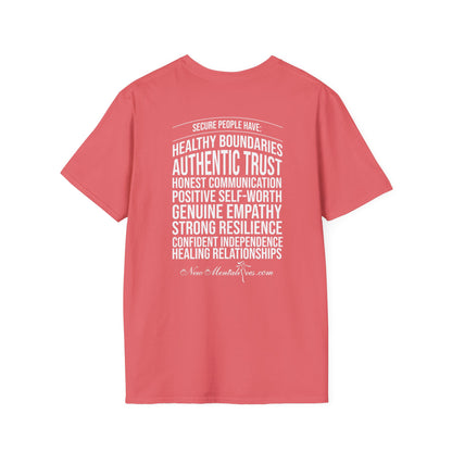 Secure White Design Unisex T-Shirt - Confidence You Can Feel & Faith You Can Wear