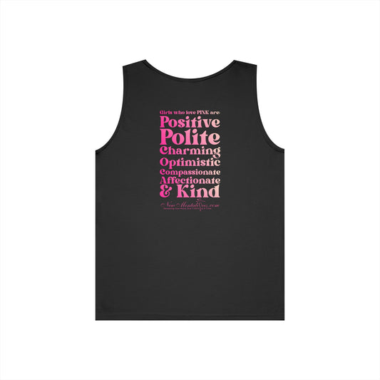 Pink Girl 4 Life Ladies Black Tank Top | Double-Sided Graphic Tank | Inspirational Tank for Women (Unisex)