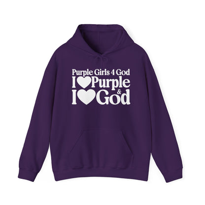 Purple Girls 4 God Adult Hoodie - You Are Royal, Creative, Powerful, Ambitious, Wise, Devoted, and Innovative!