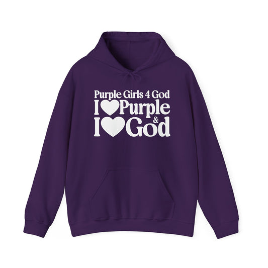 Purple Girls 4 God Adult Hoodie - You Are Royal, Creative, Powerful, Ambitious, Wise, Devoted, and Innovative!