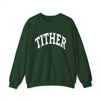 Committed Tither Collegiate SweatShirt | Faith-Based | Tithing Lifestyle| Faith & Abundance Statement Sweatshirt  | Financial Freedom Shirt
