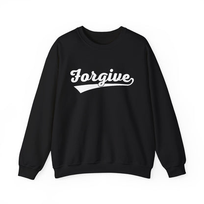 HomeRun Forgive Sweatshirt | Baseball Script Crewneck | Inspirational Graphic Sweatshirt | Motivational Unisex Sweatshirt