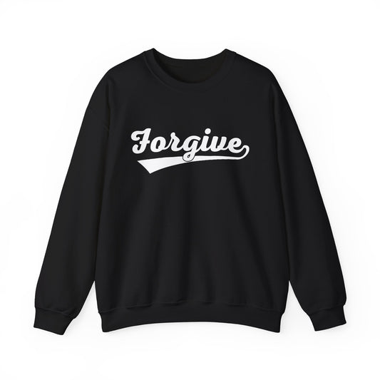 HomeRun Forgive Sweatshirt | Baseball Script Crewneck | Inspirational Graphic Sweatshirt | Motivational Unisex Sweatshirt