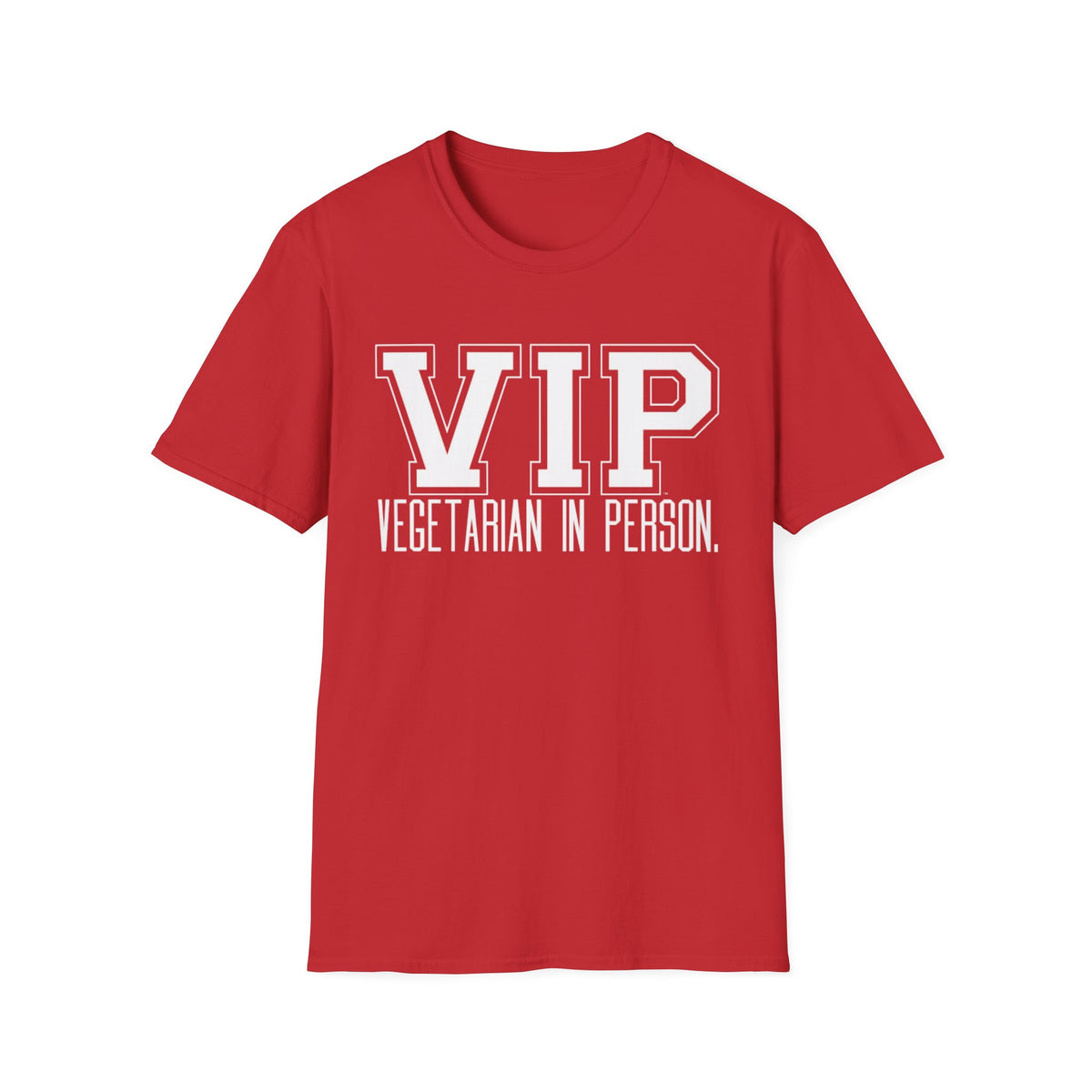 VIP Vegetarian Unisex T-shirt, Vegetarian In Person Statement Conversation Starter Tee