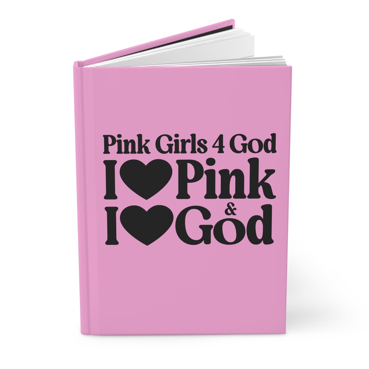 Pink Girls for God Pink Hardcover Journal – Double-Sided Inspirational Notebook | Matte Hardcover | 150 Lined Pages |Gift for Women & Girls