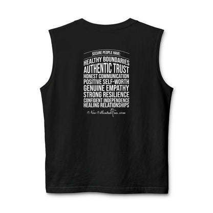 Secure Men's Tank Top – White Design - Inspirational Confidence Tank | Inner Healing Inspired Mindset Apparel | Strength, Leadership & Self-Worth