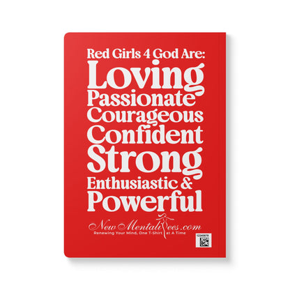 Red Girls 4 God Softcover Journal – Double-Sided Inspirational Faith Journal | 100 or 200 Pages | Notebook for Girls & Women Who Love God
