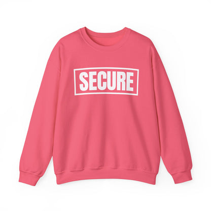 Secure White Design Unisex Sweatshirt - Confidence You Can Feel & Faith You Can Wear