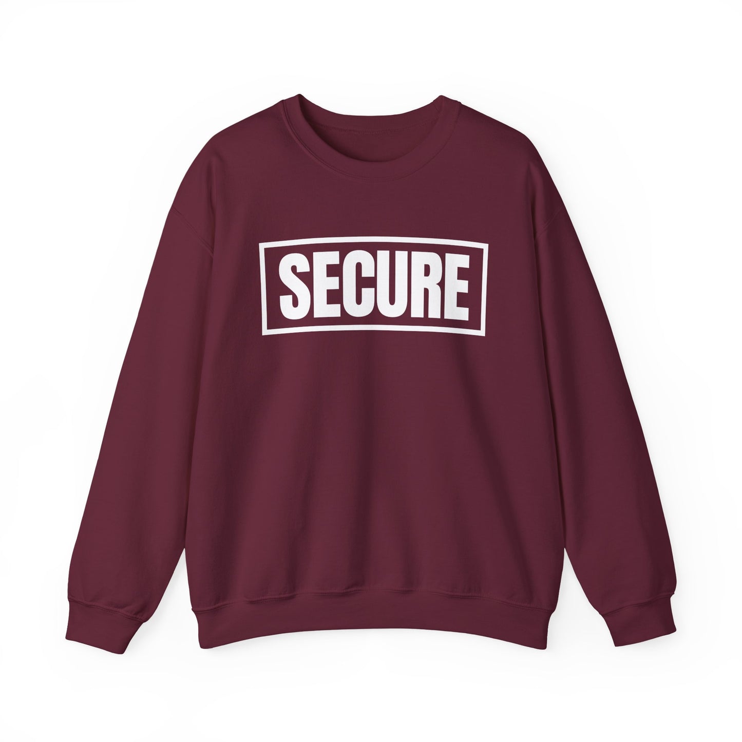 Secure White Design Unisex Sweatshirt - Confidence You Can Feel & Faith You Can Wear