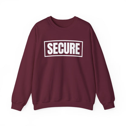 Secure White Design Unisex Sweatshirt - Confidence You Can Feel & Faith You Can Wear