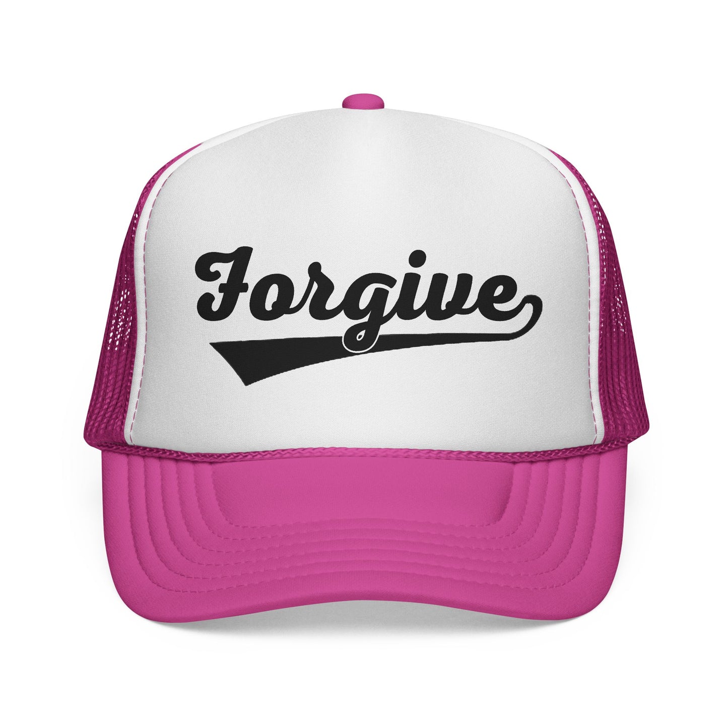 FORGIVE SCRIPT Trucker Hat | Inspirational Baseball Cap | Motivational Snapback Hat | Unisex Mesh Cap | Faith Inspired Streetwear