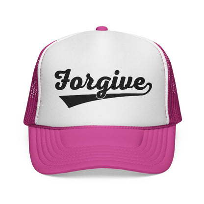 FORGIVE SCRIPT Trucker Hat | Inspirational Baseball Cap | Motivational Snapback Hat | Unisex Mesh Cap | Faith Inspired Streetwear