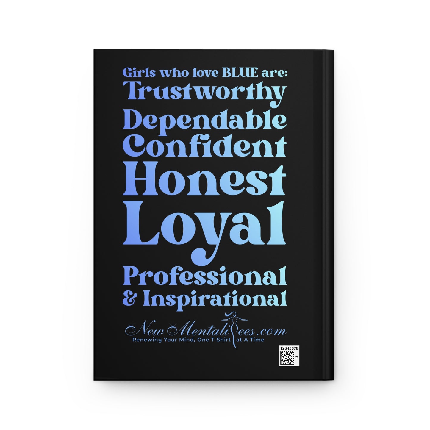 Blue Girl 4 Life Black Matte Hardcover Journal – 150 Lined Pages | Inspirational Journal for Women & Girls | 5.75" x 8" Gift Notebook