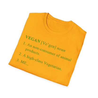Vegan Definition Unisex T-Shirt - Funny & Bold Plant-Based Statement Tee