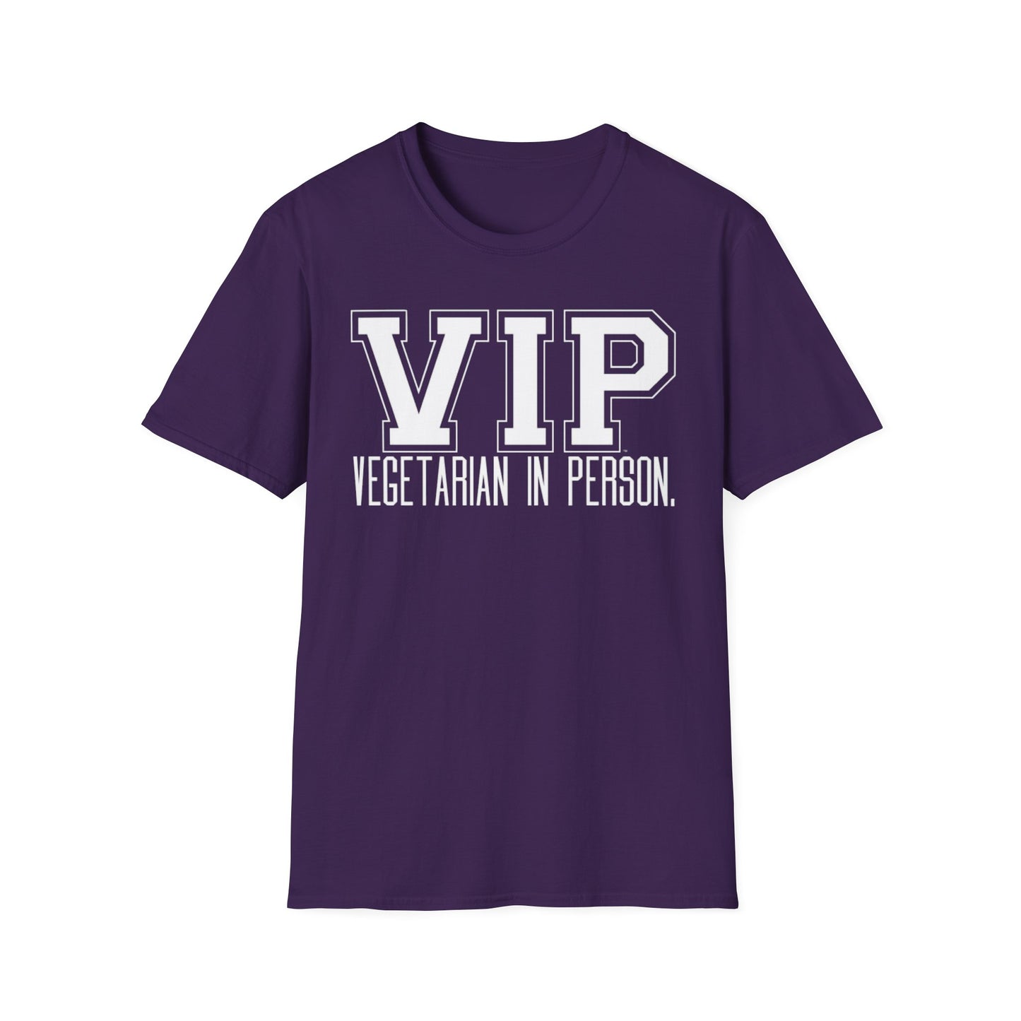 VIP Vegetarian Unisex T-shirt, Vegetarian In Person Statement Conversation Starter Tee