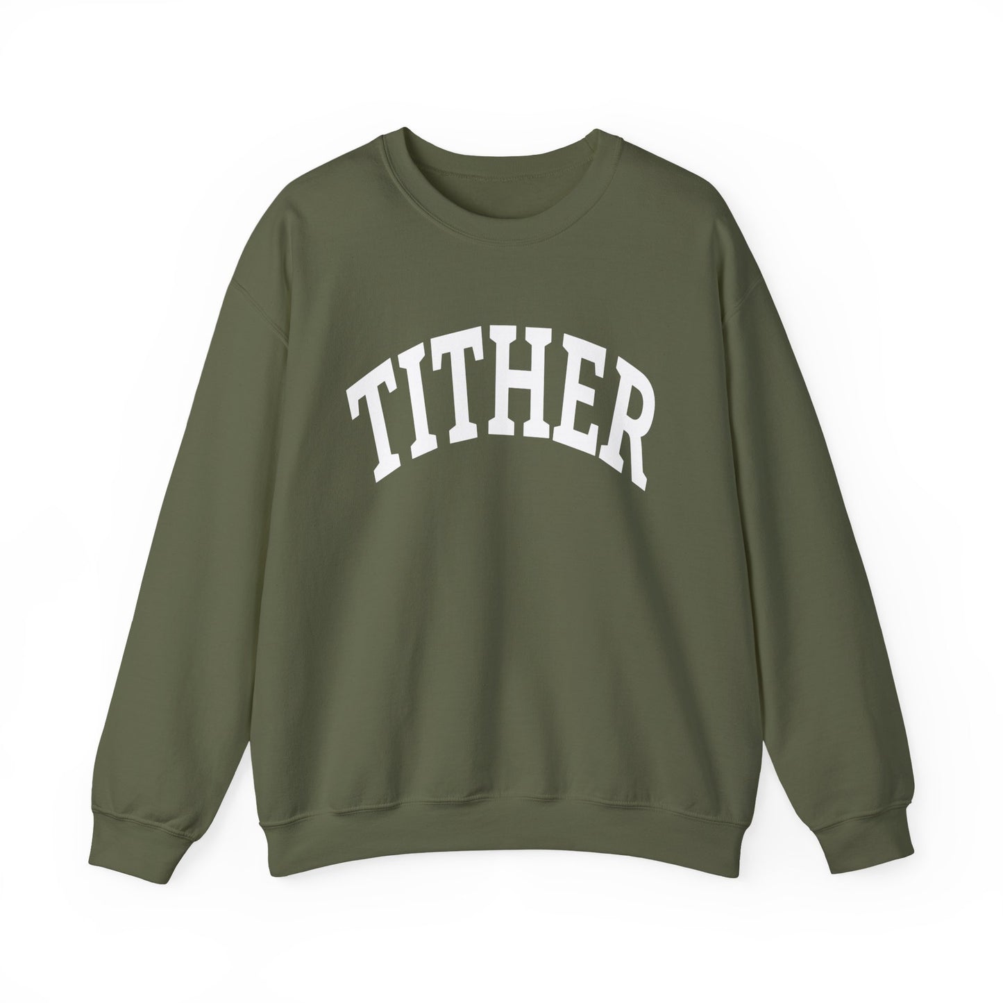 Committed Tither Collegiate SweatShirt | Faith-Based | Tithing Lifestyle| Faith & Abundance Statement Sweatshirt  | Financial Freedom Shirt