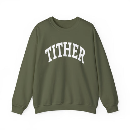 Committed Tither Collegiate SweatShirt | Faith-Based | Tithing Lifestyle| Faith & Abundance Statement Sweatshirt  | Financial Freedom Shirt