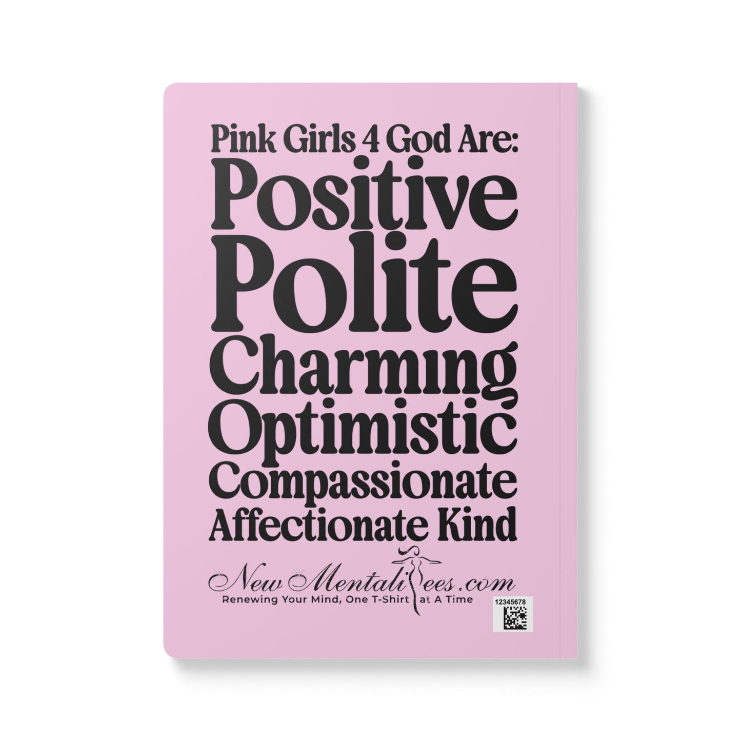 Pink Girls 4 God Softcover Journal – Double-Sided Inspirational Faith Journal | 100 or 200 Pages | Notebook for Girls & Women