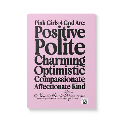 Pink Girls 4 God Softcover Journal – Double-Sided Inspirational Faith Journal | 100 or 200 Pages | Notebook for Girls & Women