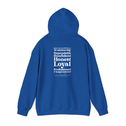 Blue Girl 4 Life Hoodie - Cute Ladies Blue Graphic Hoodie, Positive Affirmation Hoodie, Inspirational Unisex Hoodie, Blue Fashion