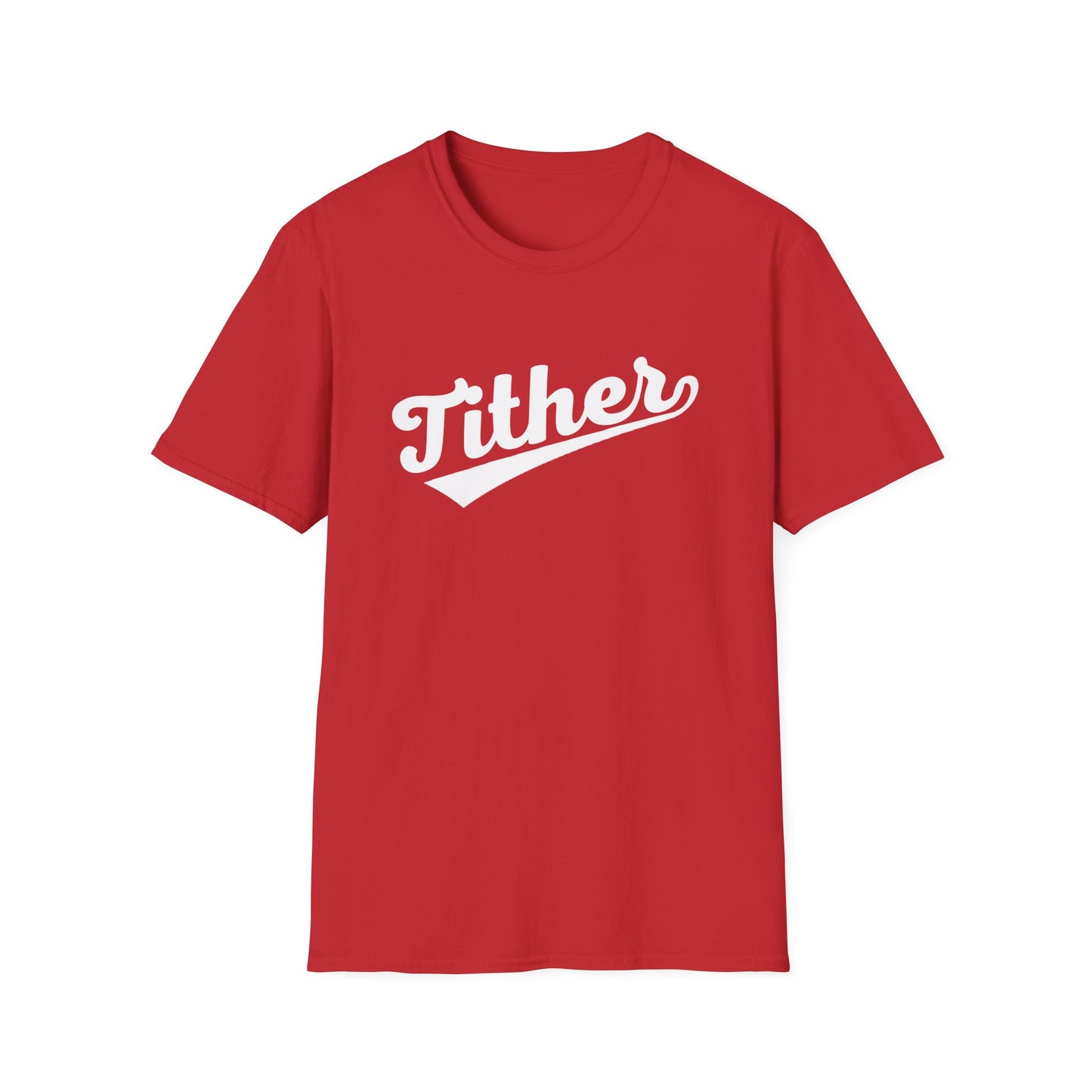 HomeRun Tither T-Shirt | Baseball Script Tee | Inspirational Giving Shirt | Positive Lifestyle Apparel | Motivational Graphic Tee