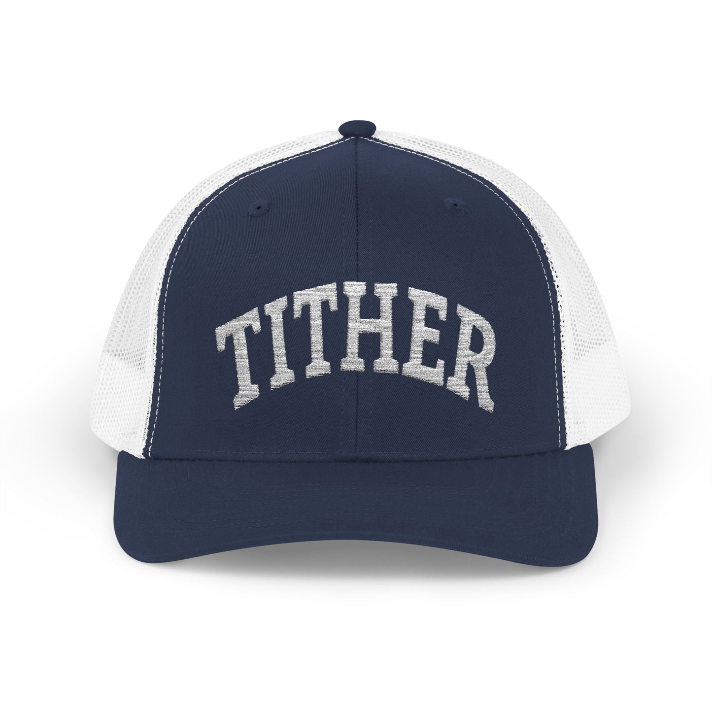 Tither Collegiate Cap | Embroidered Christian Baseball Hat, Unisex Adjustable Faith-Based Cap, Tithing Lifestyle Hat, Church Wear