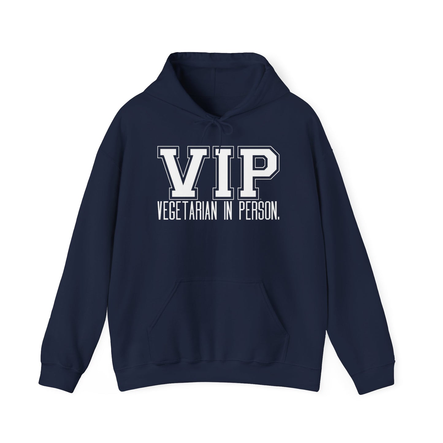 VIP Vegetarian Unisex Hoodie, Vegetarian In Person Statement Conversation Starter Hooded Sweatshirt