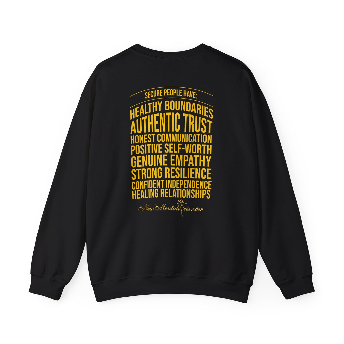 Secure Yellow Design Unisex Sweatshirt - Confidence You Can Feel & Faith You Can Wear