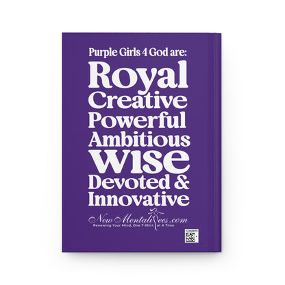 Purple Girls for God Hardcover Journal – Double-Sided Inspirational Notebook | Matte Hardcover | 150 Lined Pages | Gift for Women & Girls