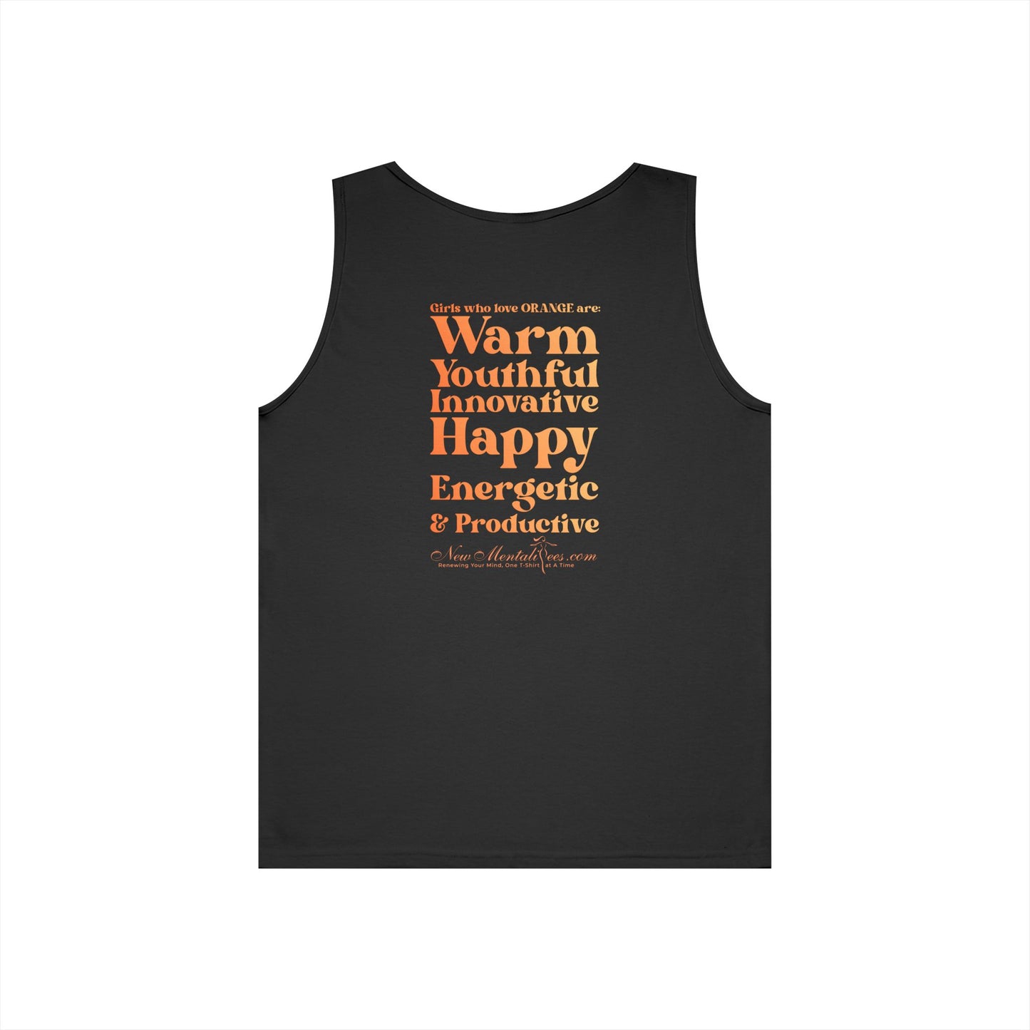 Orange Girl 4 Life Ladies Sleeveless Black Tank Top | Double-Sided Graphic Tank | Inspirational Tank for Women (Unisex)