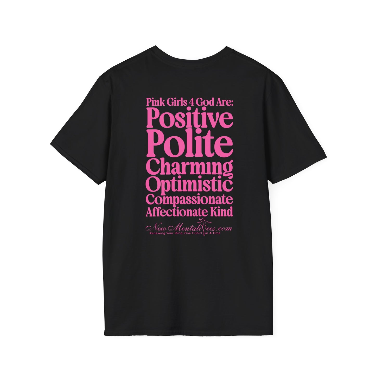 Pink Girls 4 God Women's T-shirt | Black Contrast
