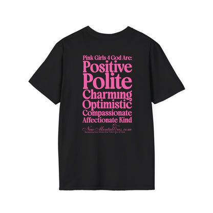 Pink Girls 4 God Women's T-shirt | Black Contrast