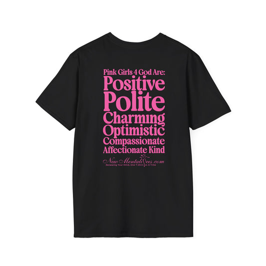 Pink Girls 4 God Women's T-shirt | Black Contrast