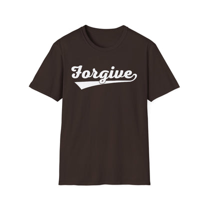 HomeRun Forgive Unisex T-Shirt | Baseball Script Tee | Inspirational Graphic Shirt | Positive Message Apparel | Motivational Unisex Shirt