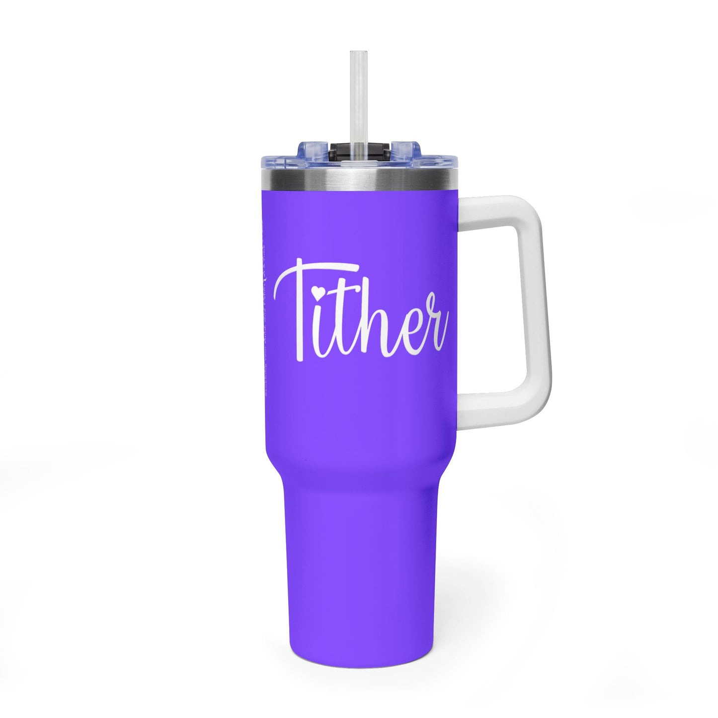 Tither Faith Statement 40 oz Tumbler – Heart Edition For Those Who Love Tithing