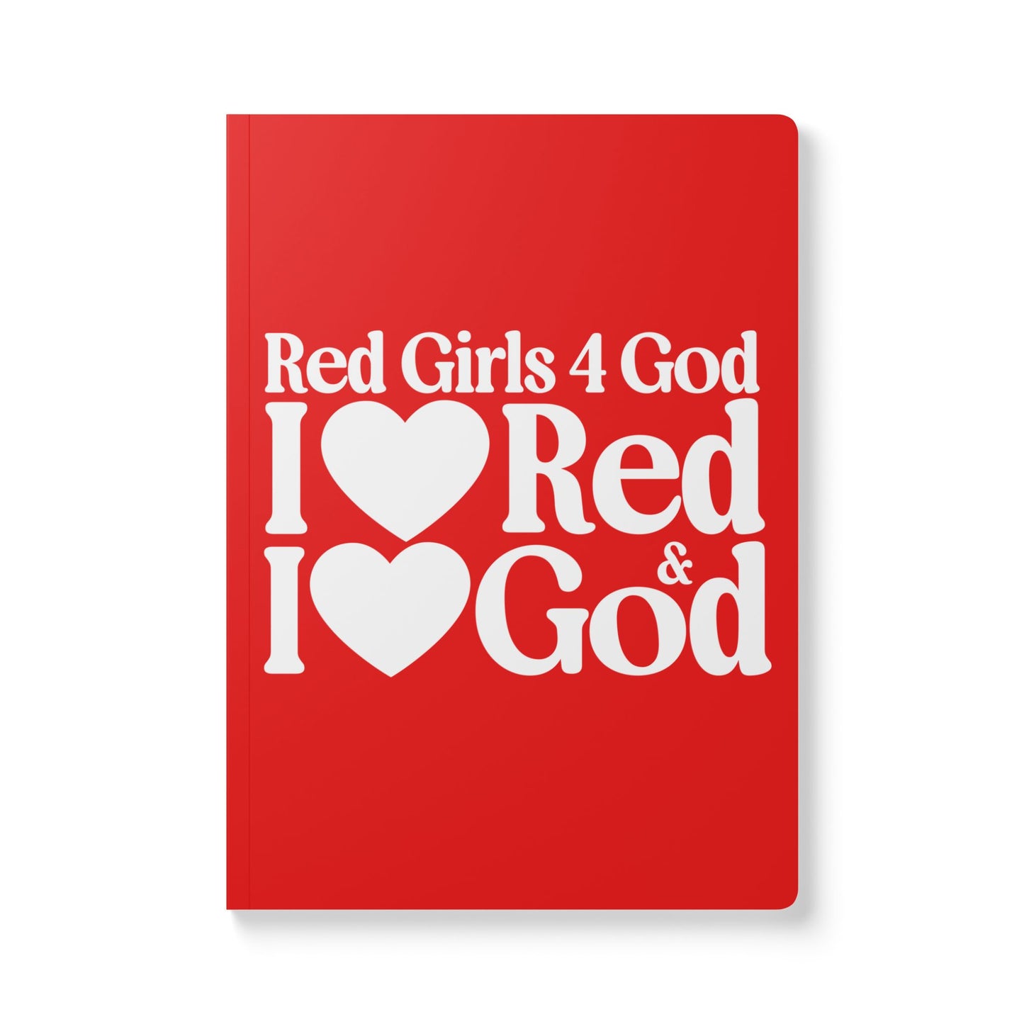 Red Girls 4 God Softcover Journal – Double-Sided Inspirational Faith Journal | 100 or 200 Pages | Notebook for Girls & Women Who Love God